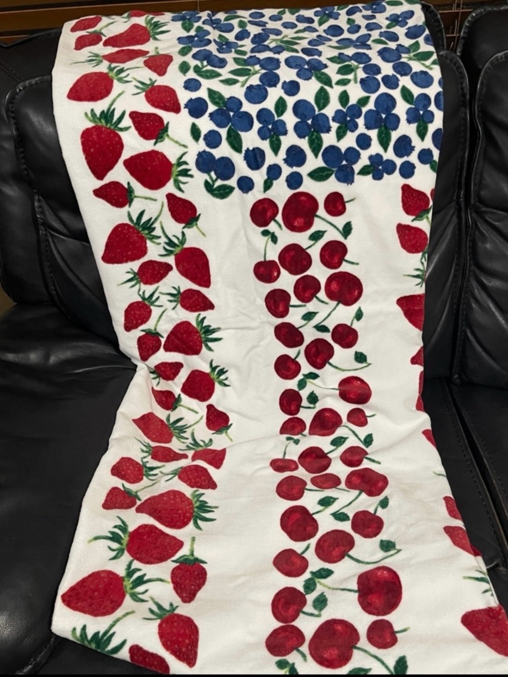 Patriotic Cynthia Rowley Beach Towel - Beach Towel Strawberries